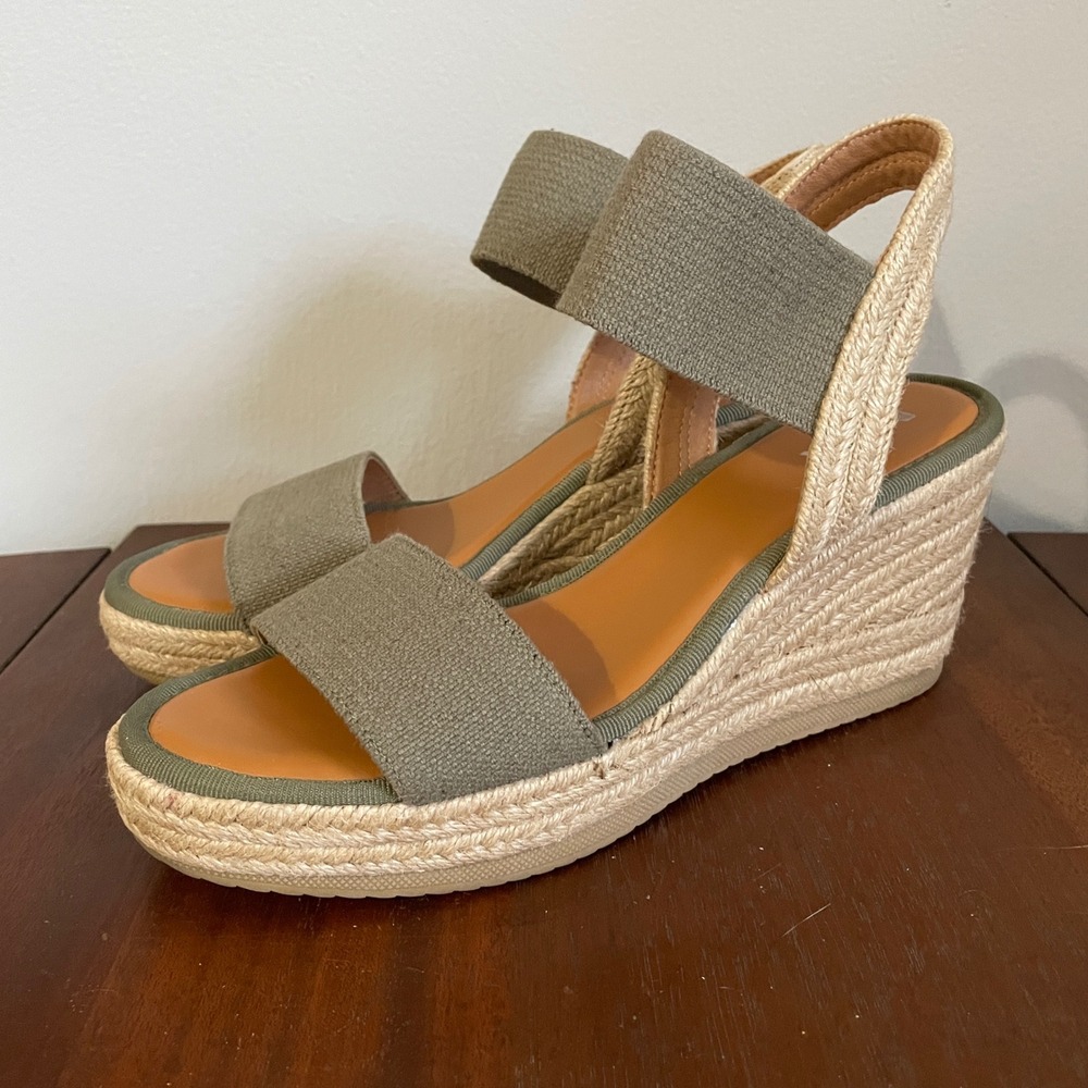 MIA Women's Brittni Espadrille Wedge Sandals in Khaki Size 7.5 - Picture 3 of 10